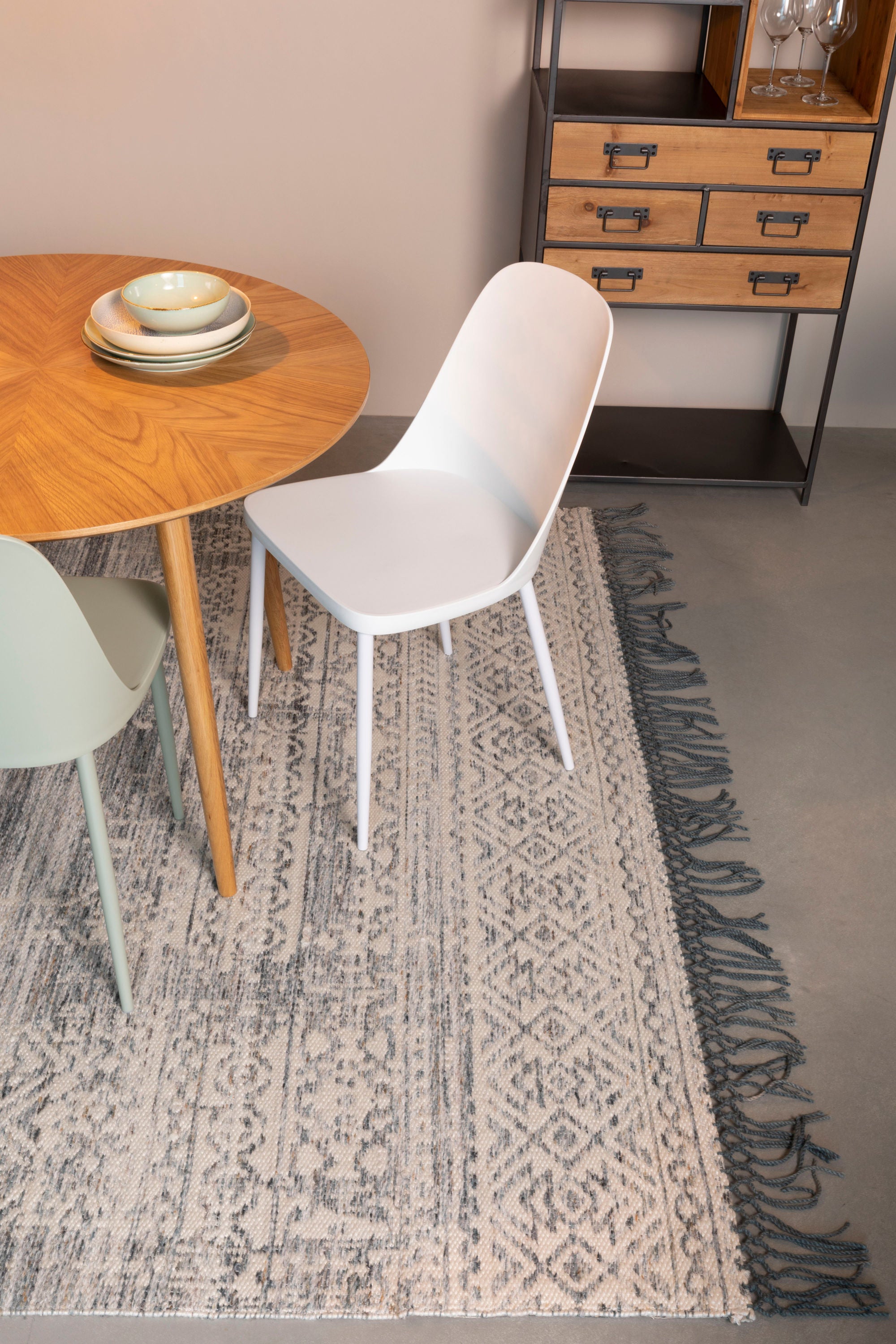 Set of 2 Pip All White Dining Chairs